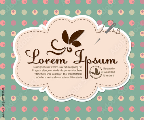 Napkin under a cup on a beautiful background with space for text. Vector