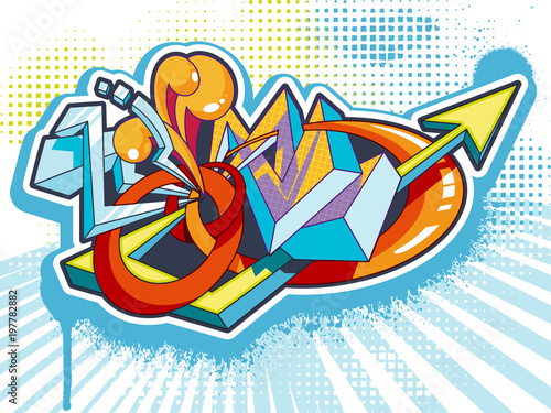 Graffiti urban colorful vector background