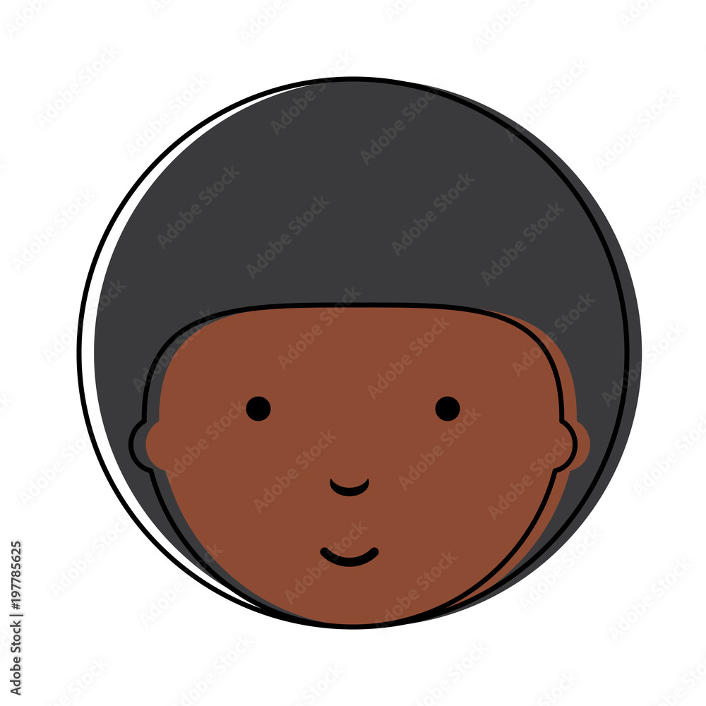Fototapeta premium cartoon boy face icon over white background, colorful design. vector illustration