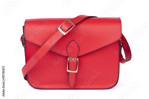 Red Women s handbag  Ladies bag  Red female clutch Red clutch.Women s bag isolated white background.Bag isolated white background.Clutch isolated white background.