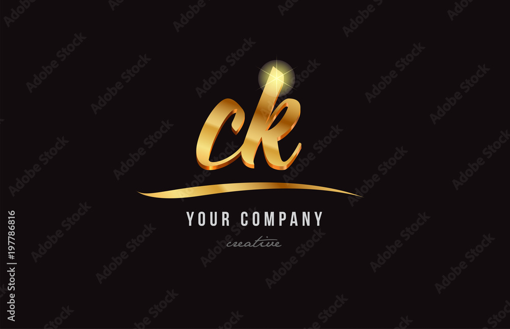 gold alphabet letter ck c k logo combination icon design gold alphabet letter ck c k logo combination icon design