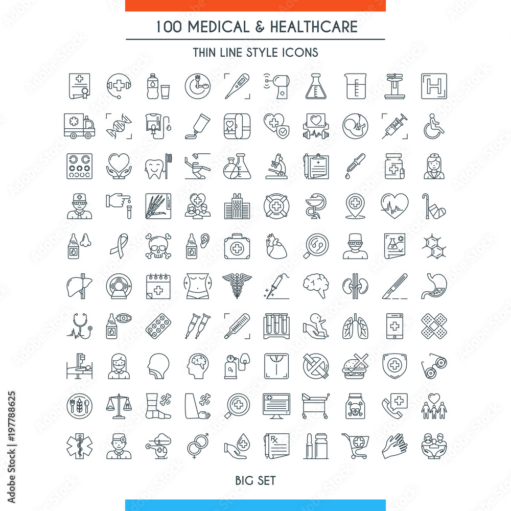 Medical and healthcare icons