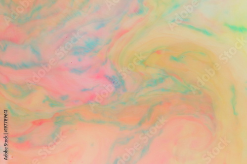 Abstract multicolored holographic background, pastel pattern, multicolored paints in liquid, stains on milk, art, minimalistic background, blank for designer, pop art