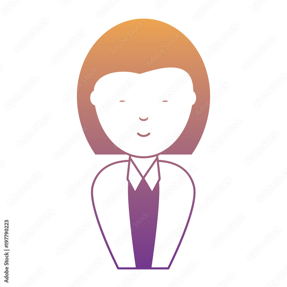 Cartoon businesswoman icon over white background, colorful design. vector illustration Cartoon businesswoman icon over white background, colorful design. vector illustration