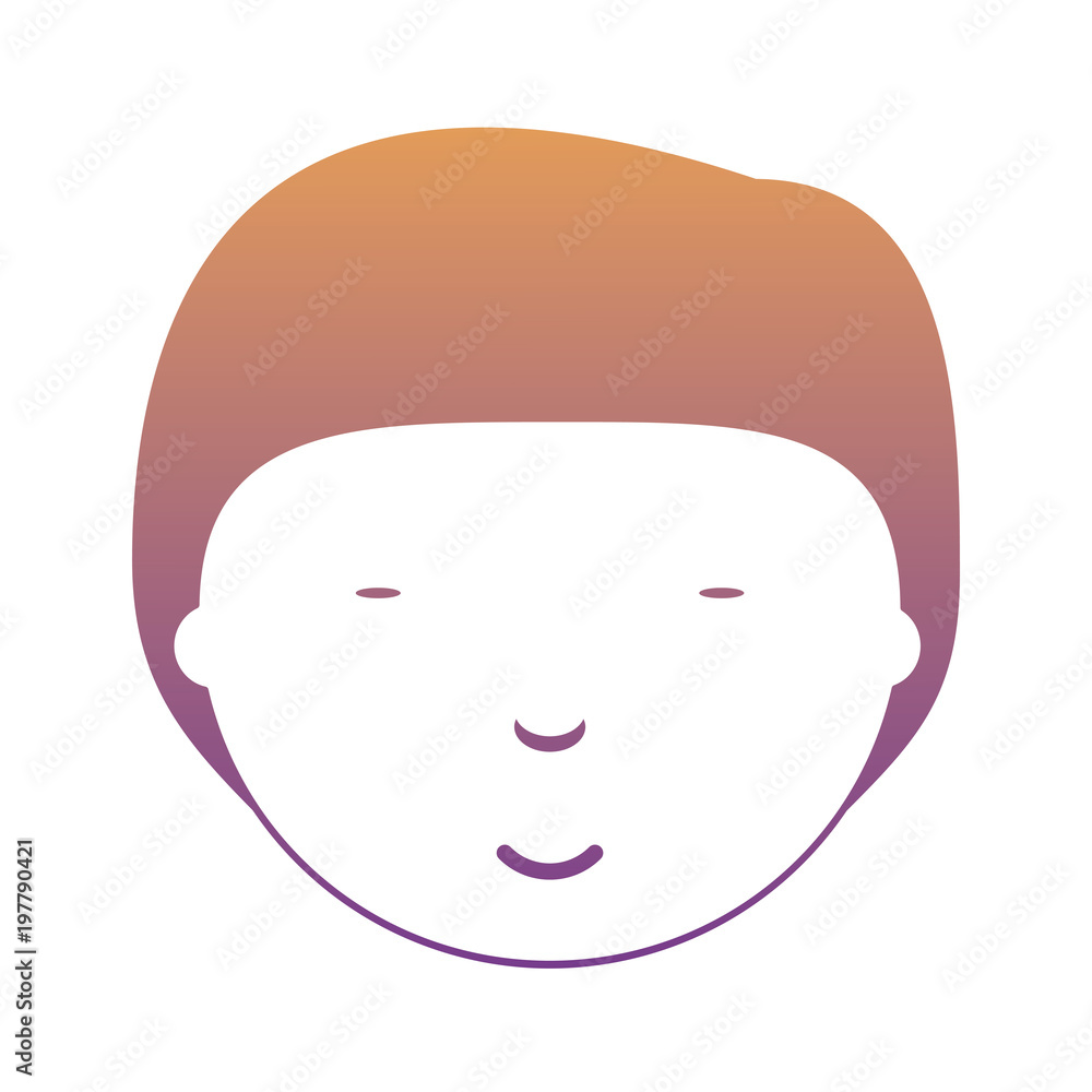 chinese man face icon over white background, colorful design. vector illustration chinese man face icon over white background, colorful design. vector illustration