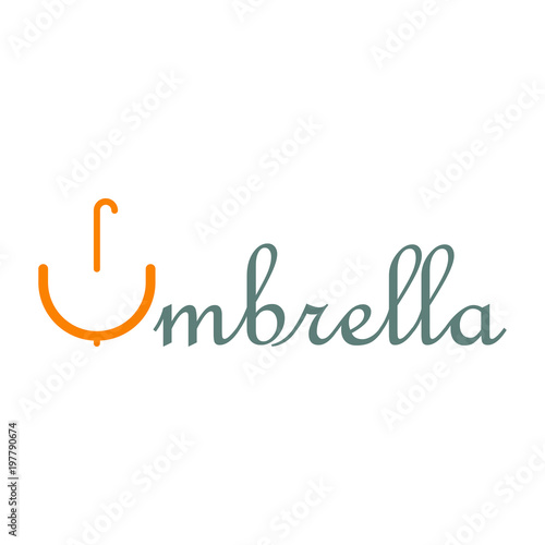 Logotipo Umbrella en gris y naranja