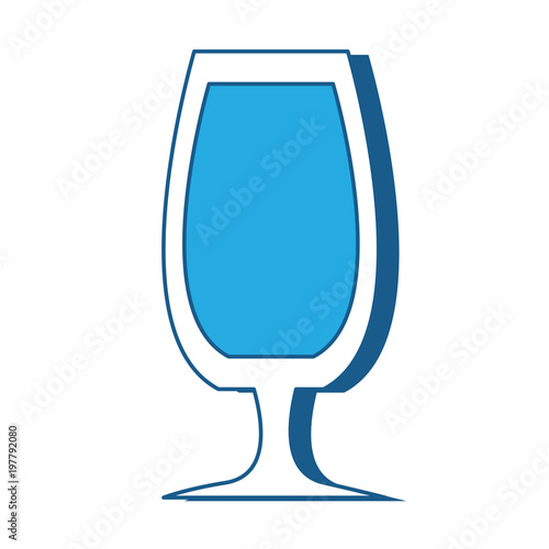 cocktail drink icon over white background, blue shding design. vector illlustration