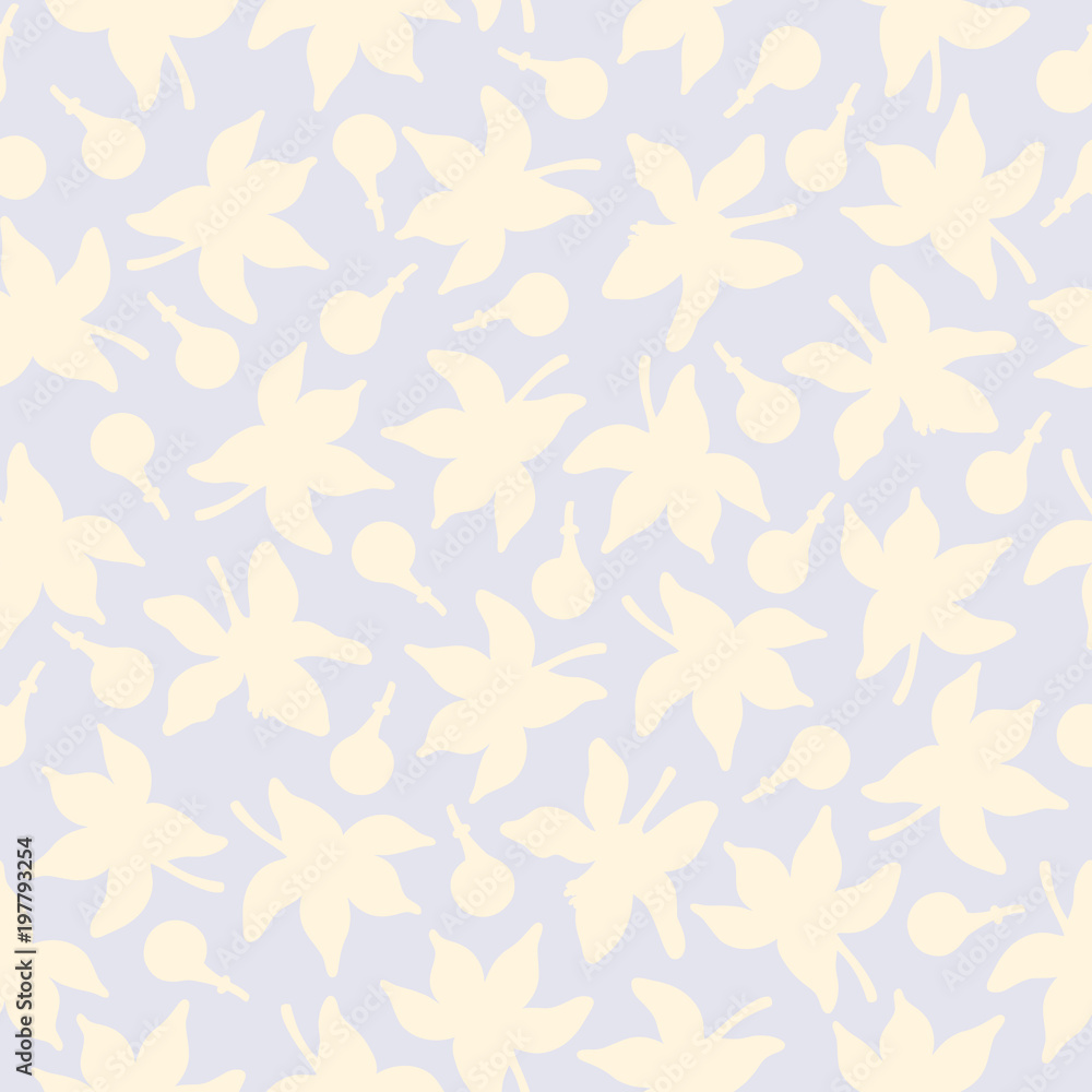 Seamless pattern with lemon flowers. Vector hand drawn graphic illustration. Seamless pattern with lemon flowers. Vector hand drawn graphic illustration.