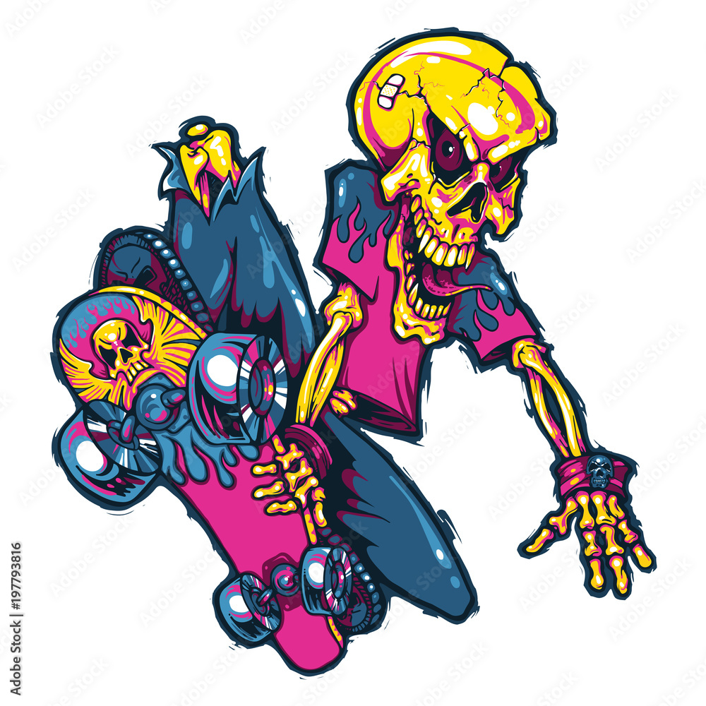 Fototapeta premium Extreme skateboard jump