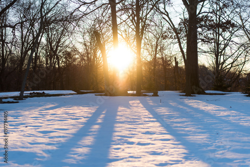 Wallpaper Mural Sunrise with Snow Torontodigital.ca