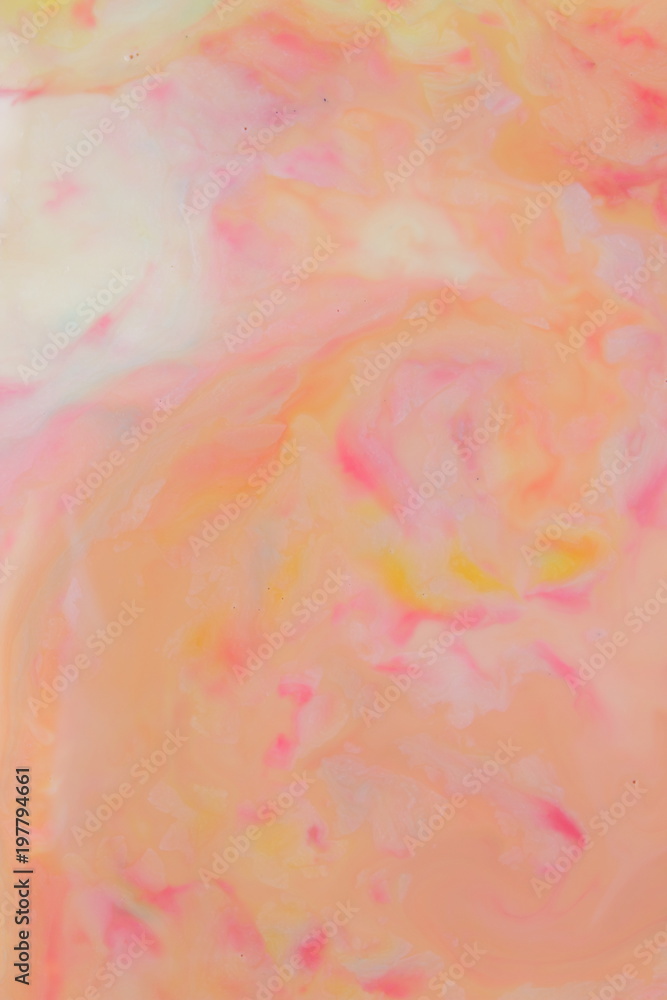 Abstract multicolored background, pastel pattern, multicolored paint in liquid, stains on milk, art, minimalistic background, blank for designer, pop art