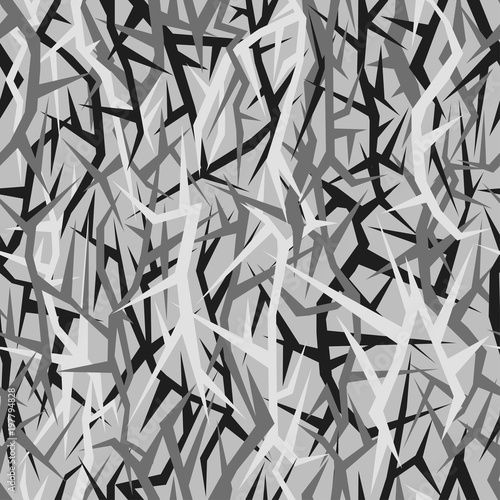 Seamless acute-angled texture for army uniforms. Version - Urban Strike