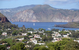 Blick von Vulcano nach Lipari