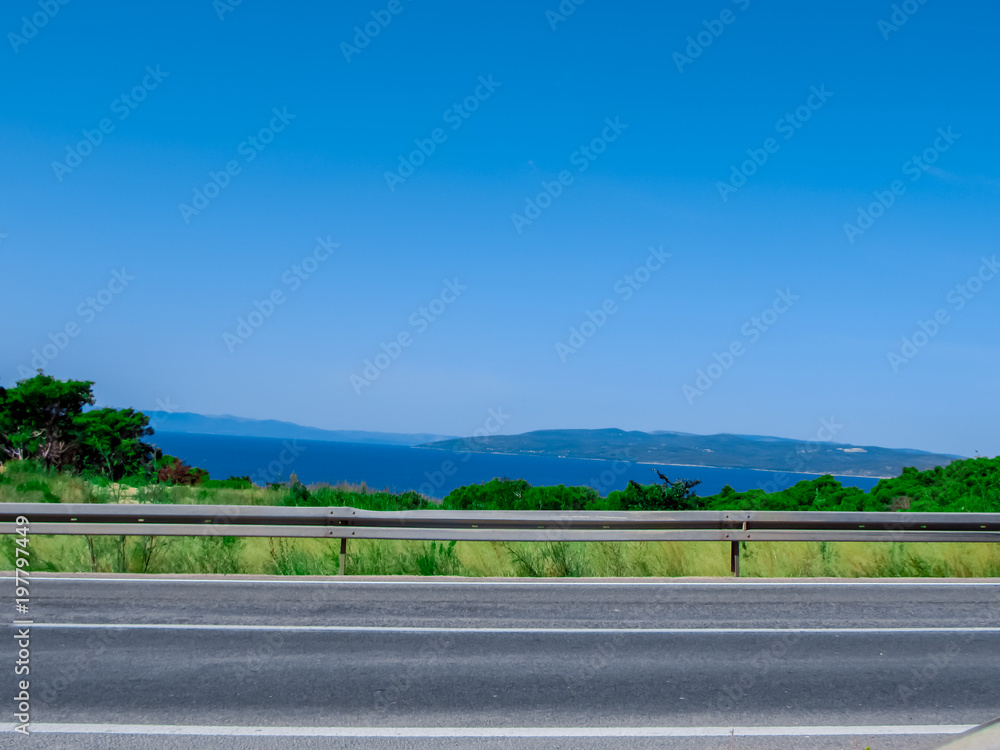 road near the sea