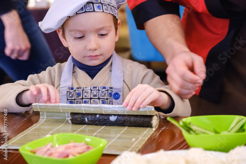 Cooking of traditional sush...