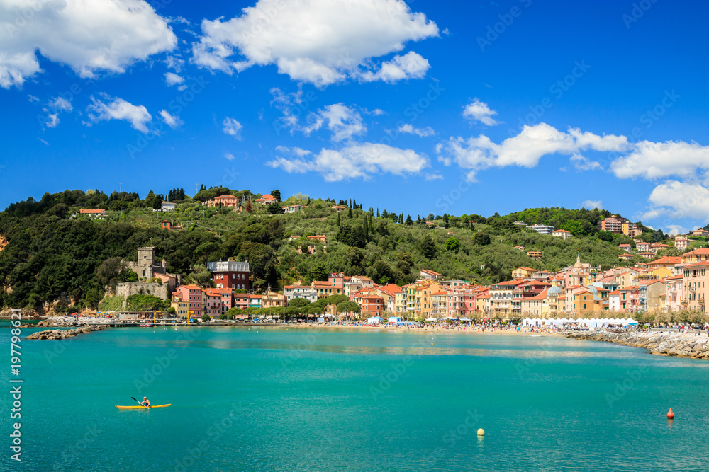 San Terenzo village, Cinque terre, Italy, Europe. San Terenzo is located in Gulf of Poets, in the Lerici municipality.