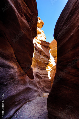 The Red Canyon. Geological attraction in the Eilat Mountains, Israel