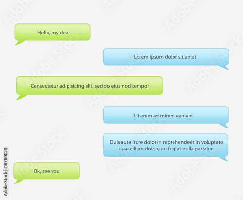 Vector chat frames message babble for your text