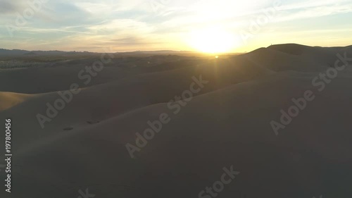Aerial view of Yuma Desert in the morning