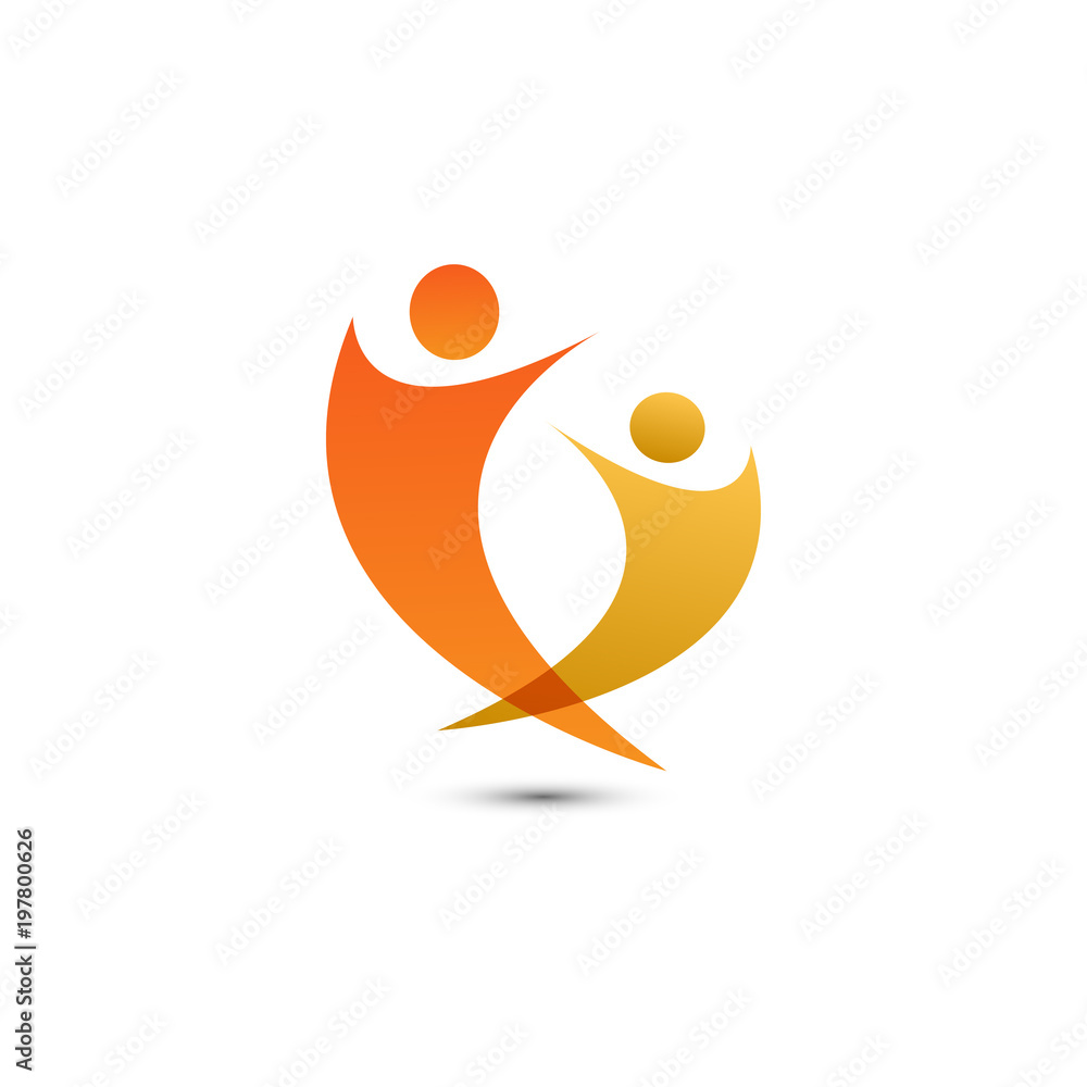 Wellness people logo design template Wellness people logo design template