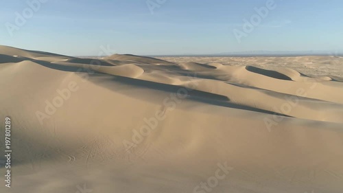Aerial view of sand dunes in Yuma Desert