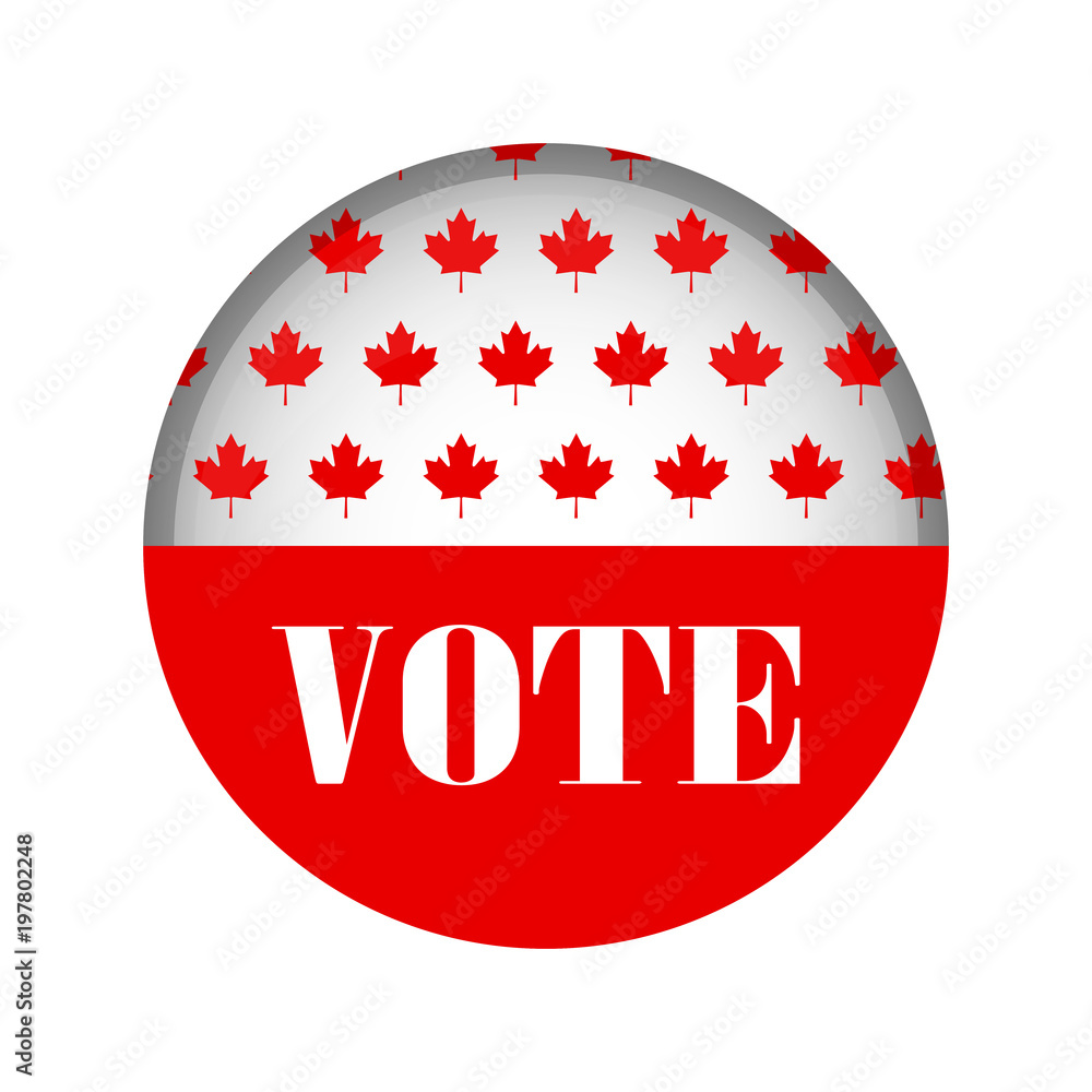 Isolated Canada campaign button Isolated Canada campaign button