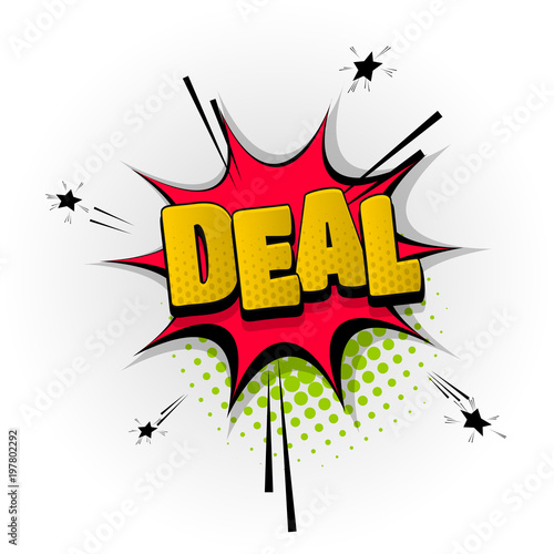 good deal hand drawn pictures effects. Template comics speech bubble halftone dot background. Pop art style. Comic dialog cloud, text pop-art. Creative idea conversation sketch explosion.