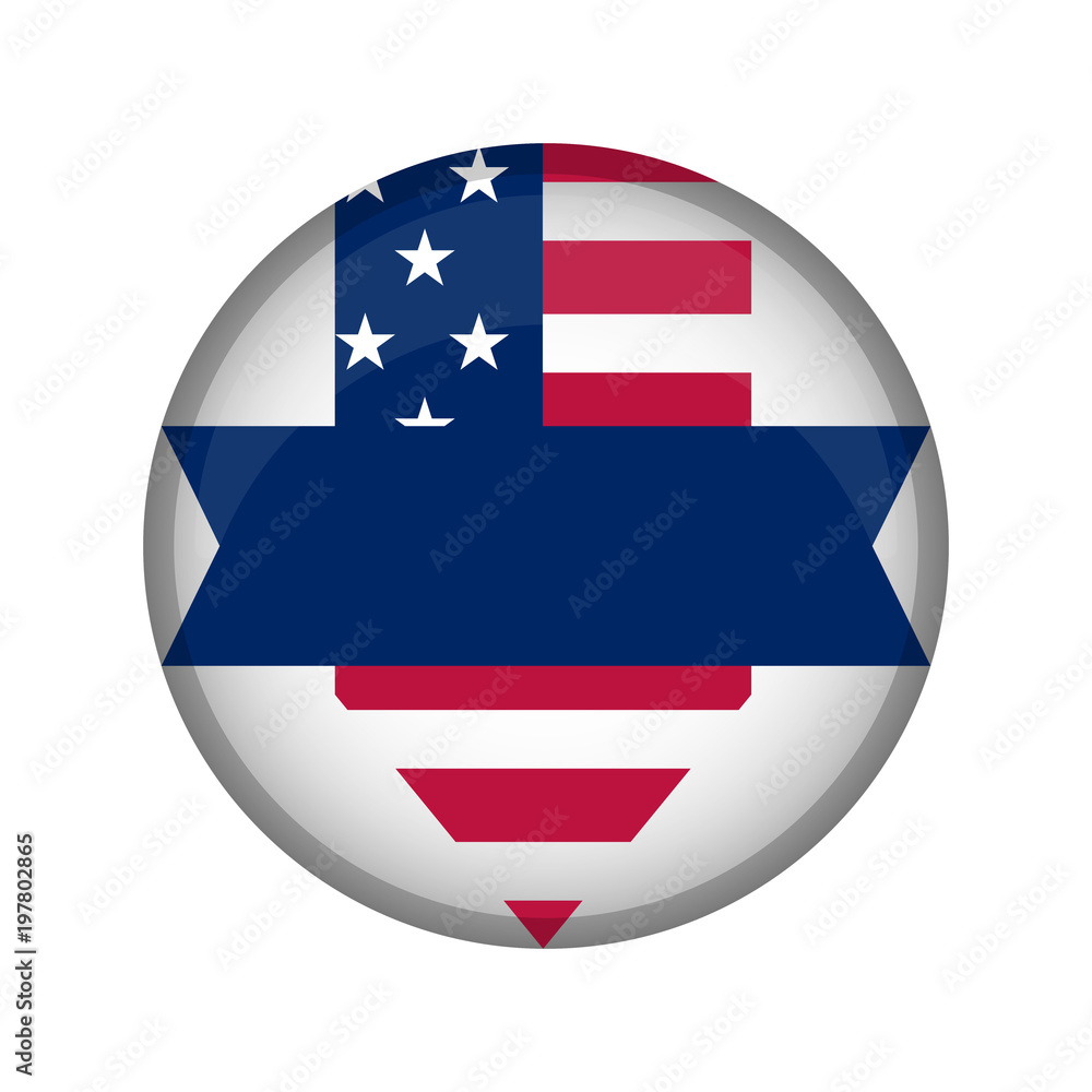 Naklejka premium United States campaign button
