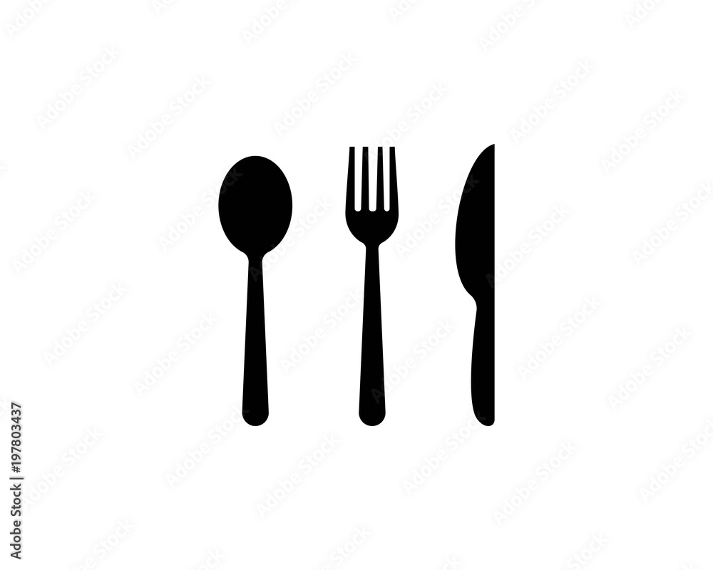 fork and spoon icon fork and spoon icon