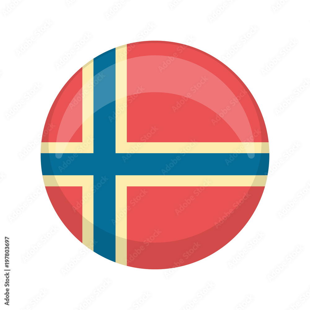 Obraz premium Retro Norway campaign button