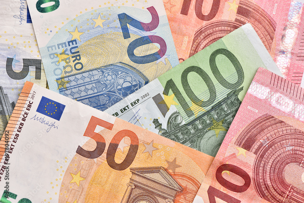 Background of European paper banknotes. Background of European paper banknotes.