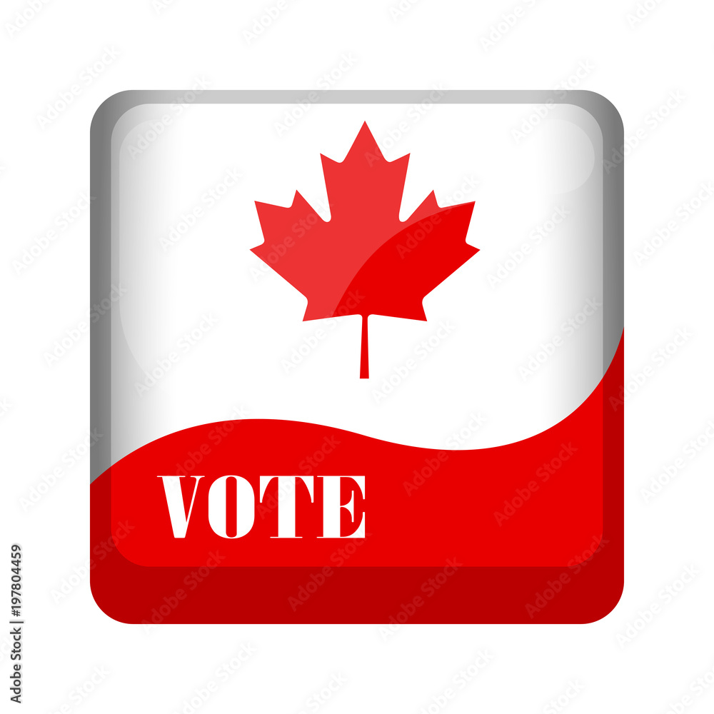 Isolated Canada campaign button Isolated Canada campaign button