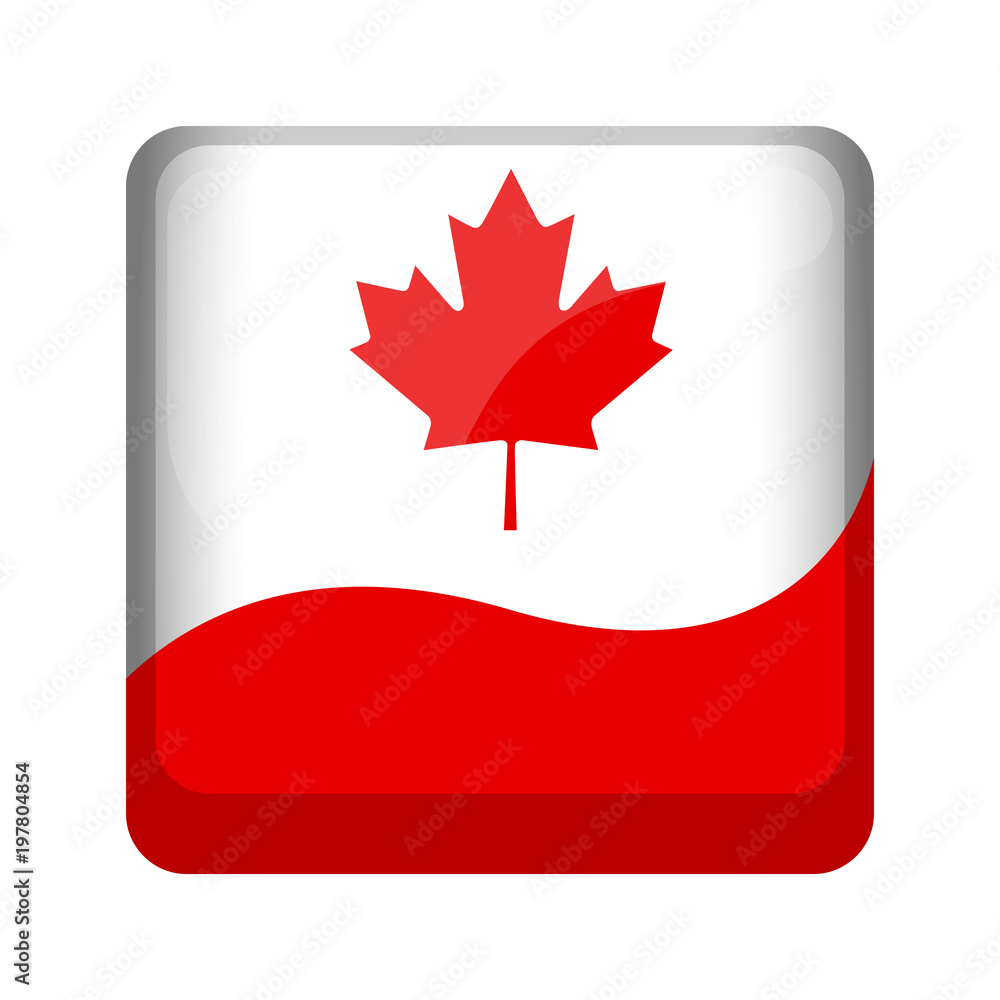 Fototapeta premium Empty Canada campaign button