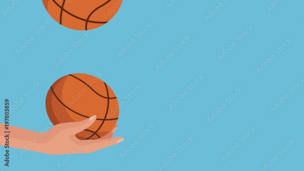 hand with basketball balloon illustration design hand with basketball balloon illustration design