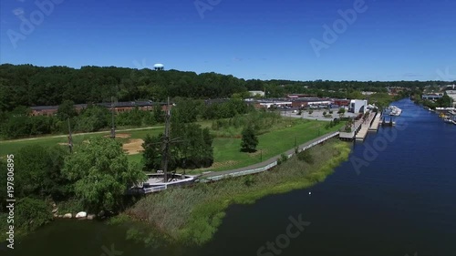 Aerial shot of Garvies Point  photo