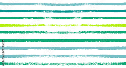 Summer Sailor Stripes Seamless Vector Pattern. Autumn Colors Textile Blue, Green, White, Turquoise, Gray Print. Hipster Vintage Retro Stripes Design. Creative Horizontal Banner. Watercolor Fabric