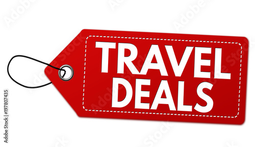 Travel deals label or price tag