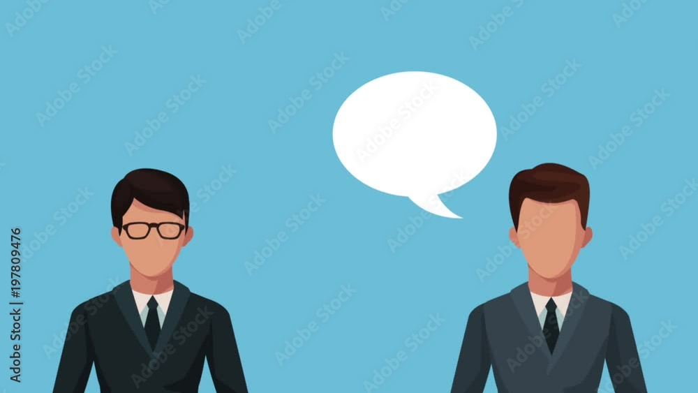 businessmen talking avatars animation illustration design businessmen talking avatars animation illustration design