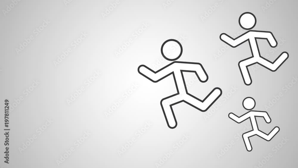 Mens running pictogram over gray background High Definition colorful scenes