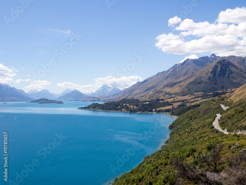 Bennett's Bluff Lookout, New Zealand - A Viewpoint On One of the Most Scenic Drives in New Zealand that Connects Queenstown with Glenorchy and Overlooks Pig and Pigeon Islands and Lake Wakatipu