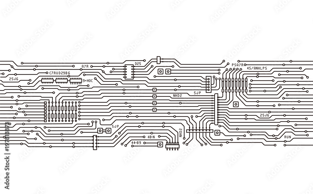 基盤 回路のイメージイラスト Stock Vector Adobe Stock