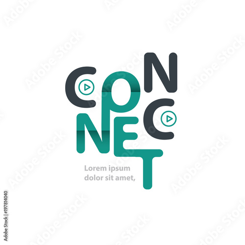 Connect Logo Design Template Elements