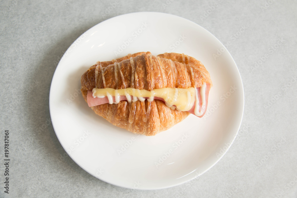 Croissant with Ham and Cheese Croissant with Ham and Cheese