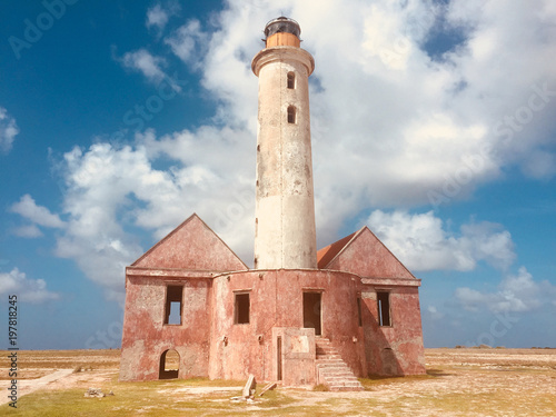 The abandoned lighthouse ruin  on Klein Curacao Island
