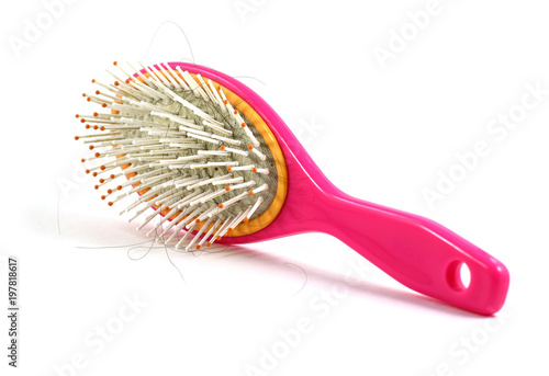Pink women s hair brush