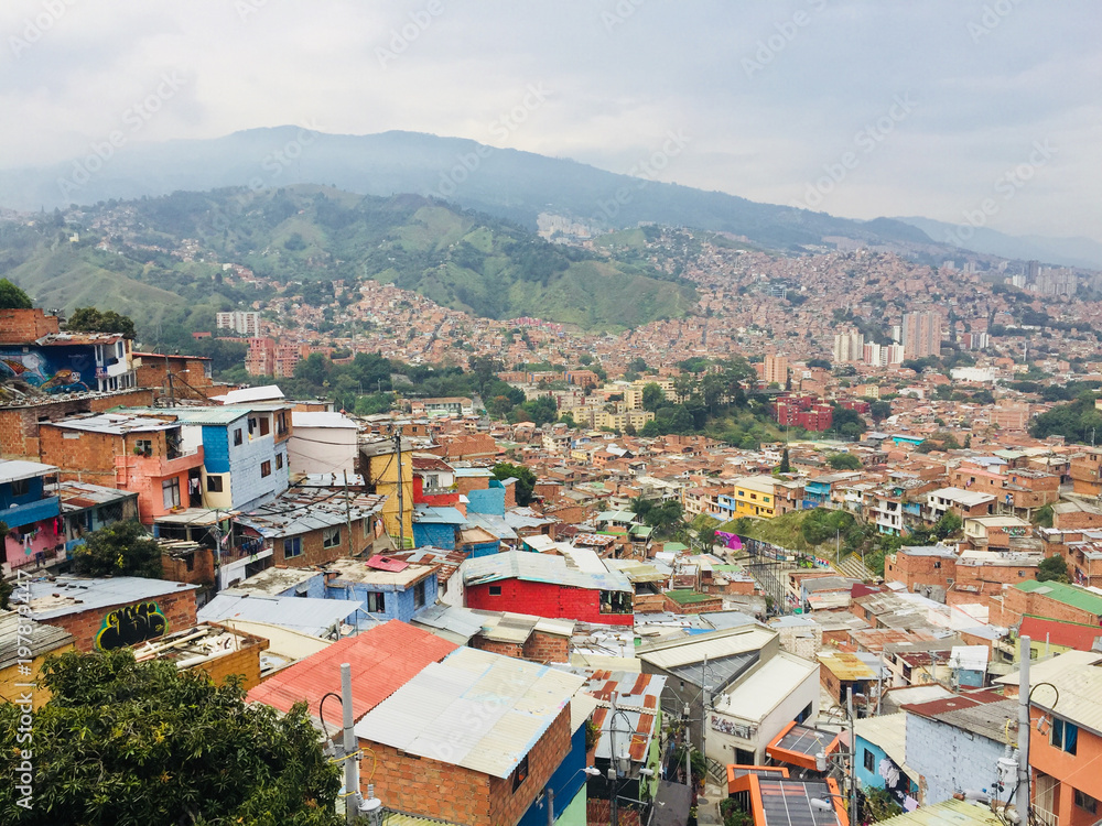 City skyline of Medellin, Colombia - view over Medellín