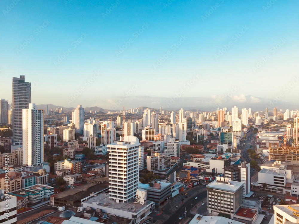 panama city skyline - modern city skyline - skyscraper building panorama panama city skyline - modern city skyline - skyscraper building panorama