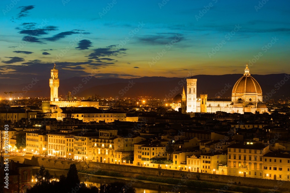 世界遺産フィレンツェの夕景
