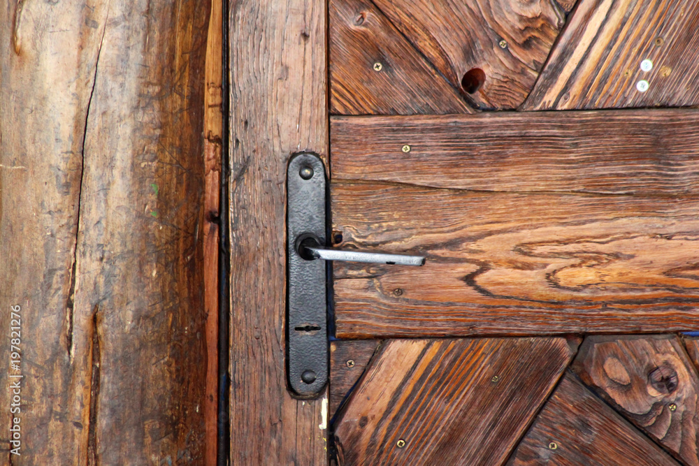 Wooden old door, retro object Wooden old door, retro object