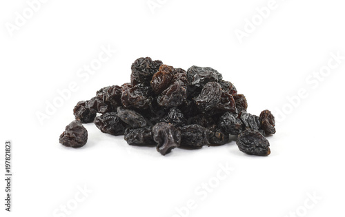 Dried raisins in a pile